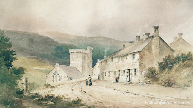 Landscape with cottage and church (1831)