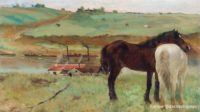 Cheval dans un pré (1871) peinture en haute résolution 