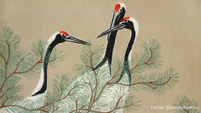 Cranes from Momoyogusaâ€“Flowers of a Hundred Generations (1909)