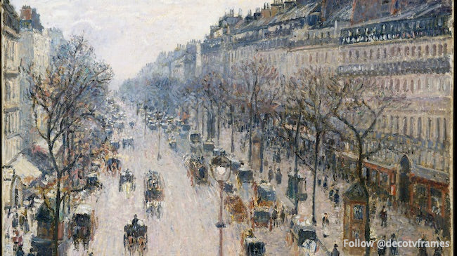 El Boulevard Montmartre en una mañana de invierno 