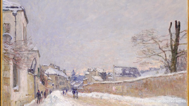 Rue Eugène Moussoir en Moret: Invierno 