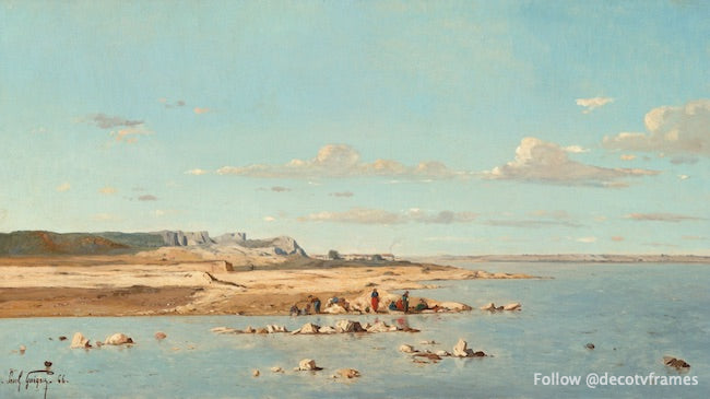 Lavandières au bord de la Durance, 1866 