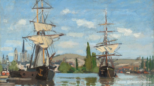 Barcos navegando por el Sena en Rouen, 1872/1873 